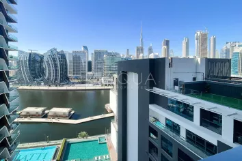 High Floor l Canal & Pool Facing l Burj Khalifa View